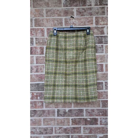 Vintage Plaid Pendleton Wool Pencil Skirt size 12 - Picture 2 of 3